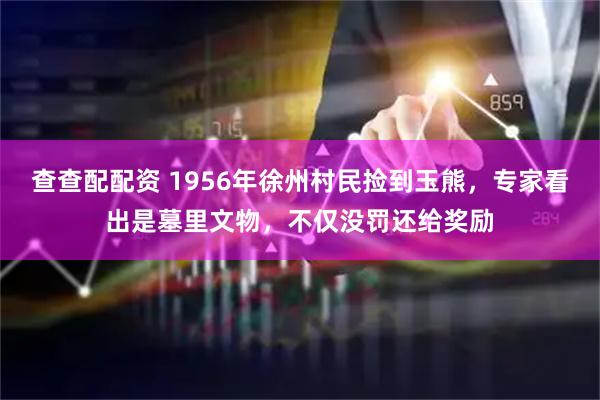 查查配配资 1956年徐州村民捡到玉熊，专家看出是墓里文物，不仅没罚还给奖励